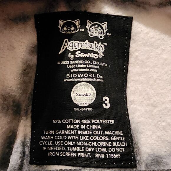 3X 22W 24W Torrid Black Pink Aggretsuko Sanrio Cozy Fleece Sweatshirt Tiedye NWT - Picture 6 of 7